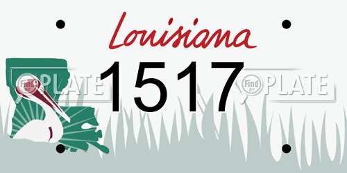 1517 Louisiana License Plate