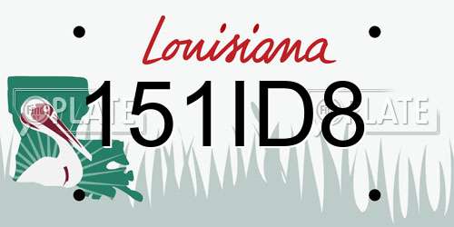 151ID8 Louisiana License Plate