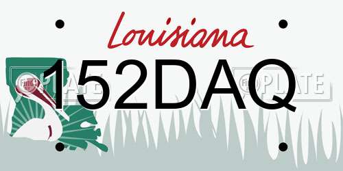 152DAQ Louisiana License Plate