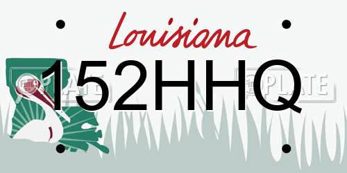 152HHQ Louisiana License Plate