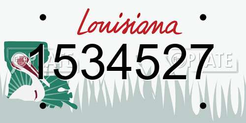 1534527 Louisiana License Plate
