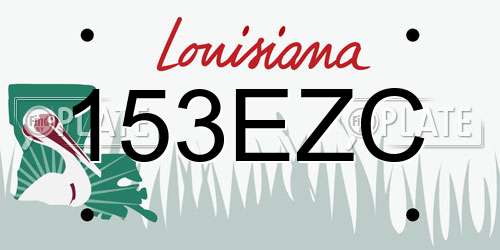 153EZC Louisiana License Plate