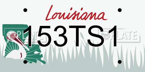153TS1 Louisiana License Plate