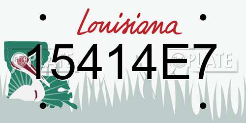 15414E7 Louisiana License Plate