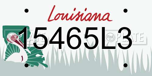 15465L3 Louisiana License Plate