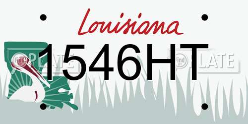 1546HT Louisiana License Plate