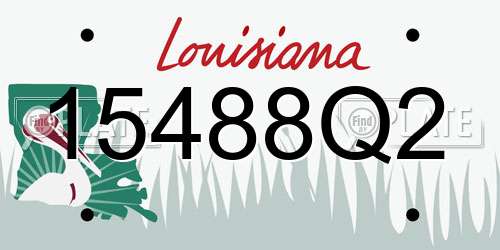 15488Q2 Louisiana License Plate