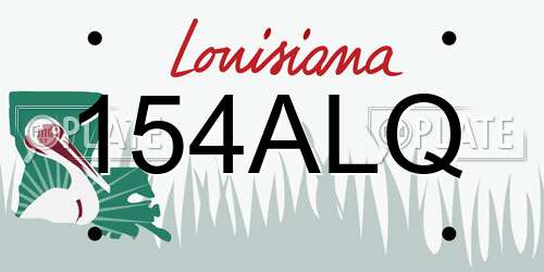 154ALQ Louisiana License Plate