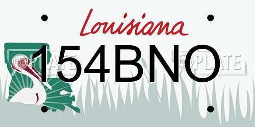 154BNO Louisiana License Plate