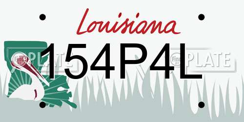 154P4L Louisiana License Plate