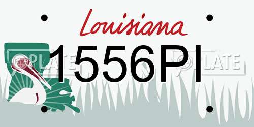 1556PI Louisiana License Plate