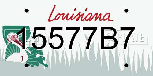 15577B7 Louisiana License Plate