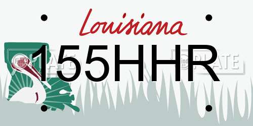 155HHR Louisiana License Plate