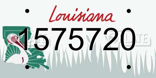 1575720 Louisiana License Plate