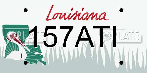 157ATI Louisiana License Plate