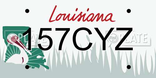 157CYZ Louisiana License Plate