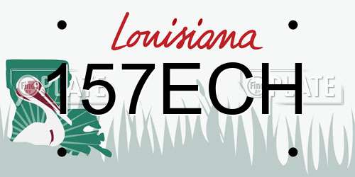 157ECH Louisiana License Plate