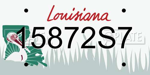 15872S7 Louisiana License Plate