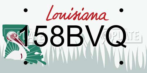 158BVQ Louisiana License Plate