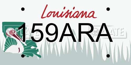 159ARA Louisiana License Plate