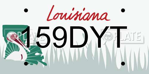 159DYT Louisiana License Plate