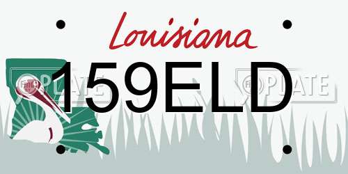 159ELD Louisiana License Plate