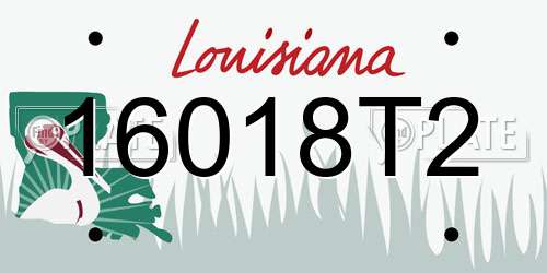 16018T2 Louisiana License Plate