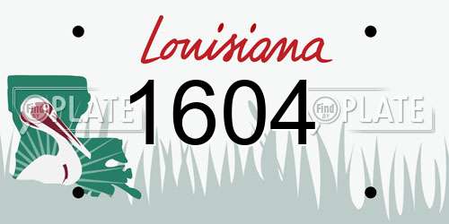 1604 Louisiana License Plate