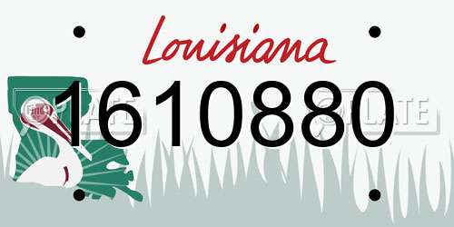 1610880 Louisiana License Plate
