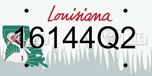 16144Q2 Louisiana License Plate