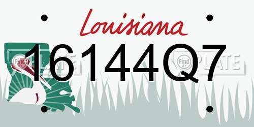 16144Q7 Louisiana License Plate