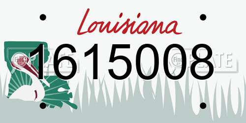 1615008 Louisiana License Plate