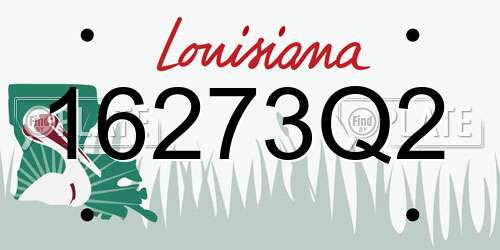 16273Q2 Louisiana License Plate