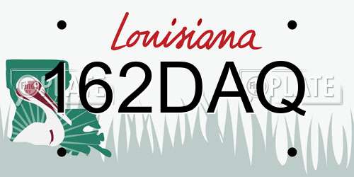 162DAQ Louisiana License Plate