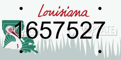 1657527 Louisiana License Plate