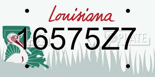 16575Z7 Louisiana License Plate