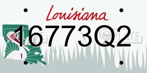 16773Q2 Louisiana License Plate