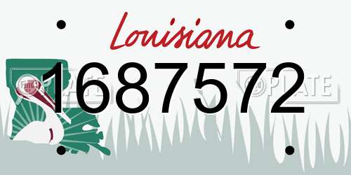 1687572 Louisiana License Plate