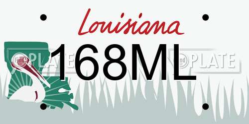 168ML Louisiana License Plate