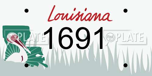 1691 Louisiana License Plate