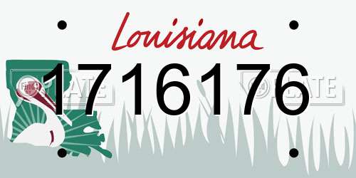 1716176 Louisiana License Plate