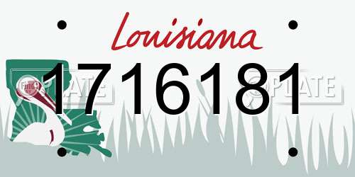 1716181 Louisiana License Plate