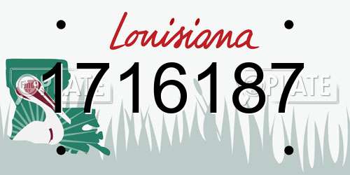 1716187 Louisiana License Plate