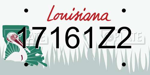 17161Z2 Louisiana License Plate