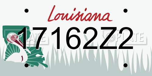 17162Z2 Louisiana License Plate