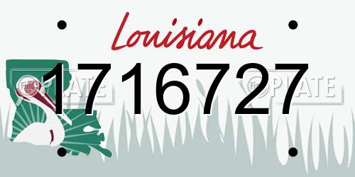 1716727 Louisiana License Plate