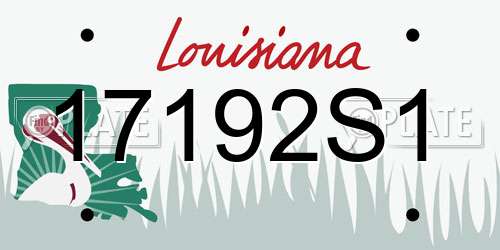 17192S1 Louisiana License Plate