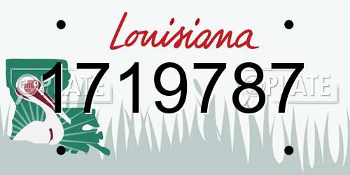 1719787 Louisiana License Plate