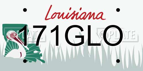 171GLO Louisiana License Plate