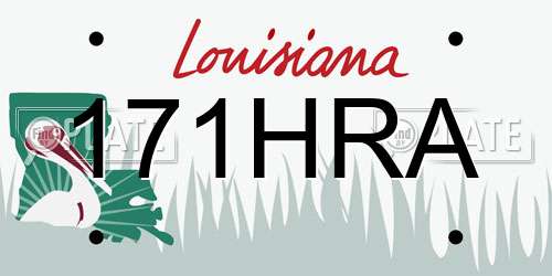 171HRA Louisiana License Plate